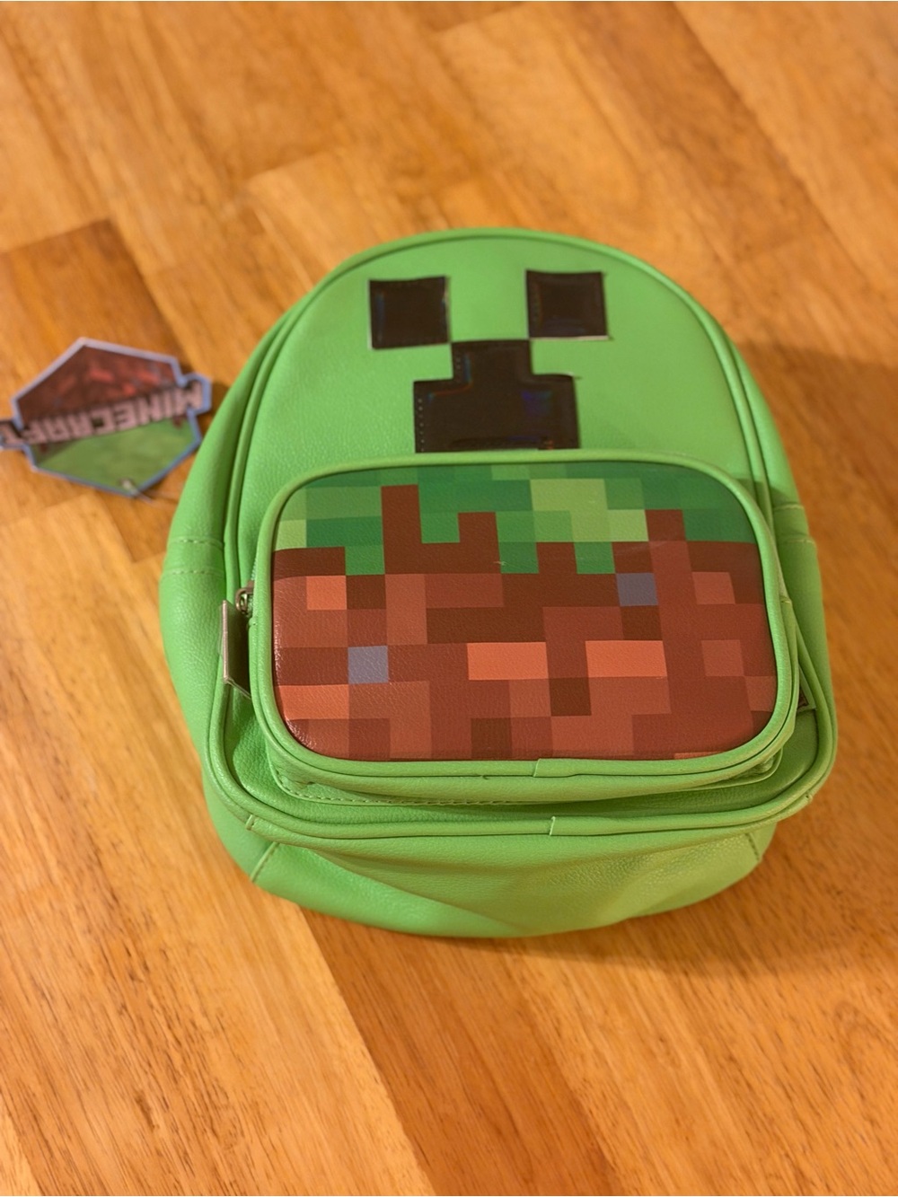 Minecraft Kids Green Creeper Mini Backpack NWT